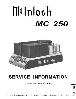 Сервисная инструкция McIntosh MC250 ― Manual-Shop.ru