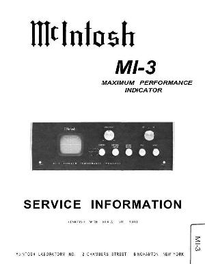 Сервисная инструкция McIntosh MI3 ― Manual-Shop.ru