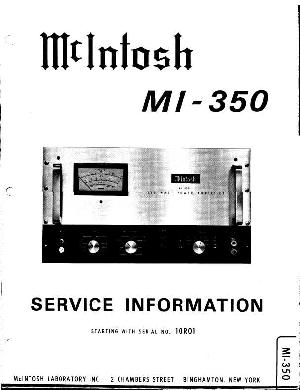 Сервисная инструкция McIntosh MI350 ― Manual-Shop.ru