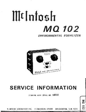 Сервисная инструкция McIntosh MQ102 ― Manual-Shop.ru