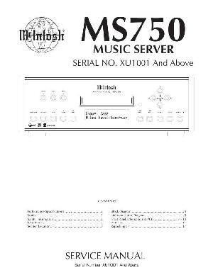 Сервисная инструкция McIntosh MS750 ― Manual-Shop.ru