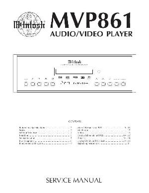 Сервисная инструкция McIntosh MVP861 ― Manual-Shop.ru