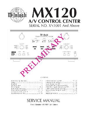 Сервисная инструкция McIntosh MX120 ― Manual-Shop.ru