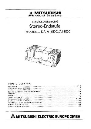 Сервисная инструкция Mitsubishi DA-A10DC, DA-A15DC ― Manual-Shop.ru