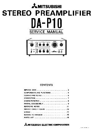Сервисная инструкция Mitsubishi DA-P10 ― Manual-Shop.ru