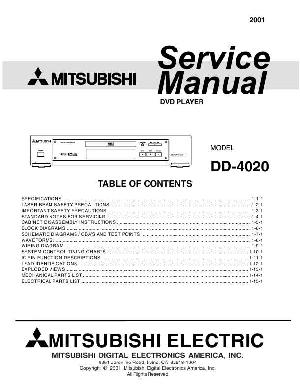 Сервисная инструкция Mitsubishi DD-4020 ― Manual-Shop.ru