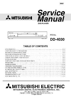 Сервисная инструкция Mitsubishi DD-4030 ― Manual-Shop.ru