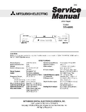 Сервисная инструкция Mitsubishi DD-6020 ― Manual-Shop.ru