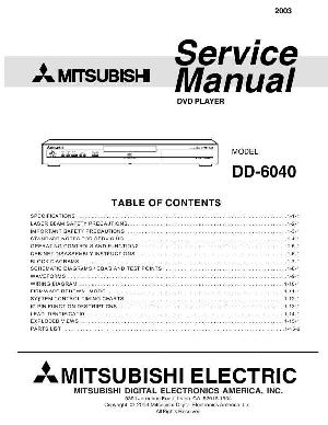 Сервисная инструкция Mitsubishi DD-6040 ― Manual-Shop.ru