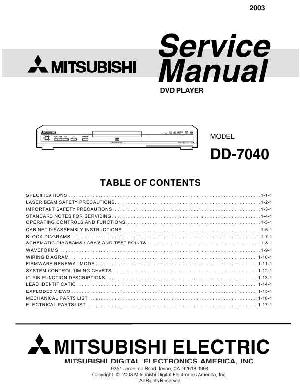 Сервисная инструкция Mitsubishi DD-7040 ― Manual-Shop.ru