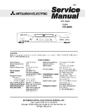Сервисная инструкция Mitsubishi DD-8020 ― Manual-Shop.ru