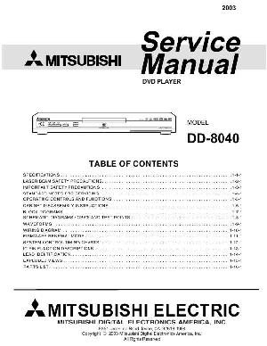 Сервисная инструкция Mitsubishi DD-8040 ― Manual-Shop.ru