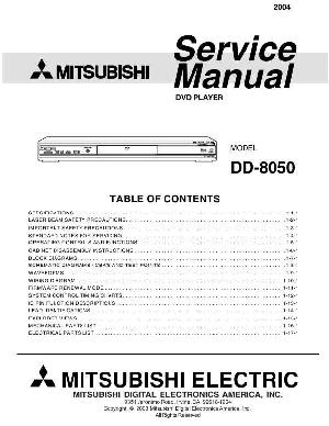 Сервисная инструкция Mitsubishi DD-8050 ― Manual-Shop.ru