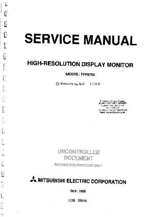 Сервисная инструкция Mitsubishi FFF8705 ― Manual-Shop.ru