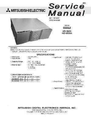 Сервисная инструкция MITSUBISHI HD-5000 ― Manual-Shop.ru