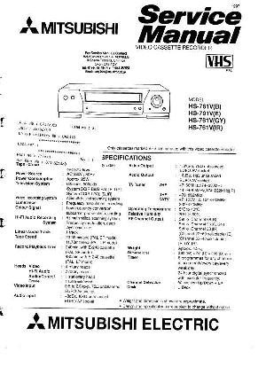 Сервисная инструкция Mitsubishi HS-761V ― Manual-Shop.ru