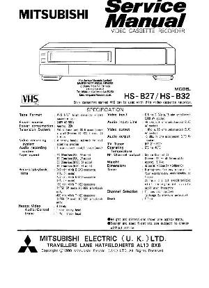 Сервисная инструкция Mitsubishi HS-B27, HS-B32 ― Manual-Shop.ru