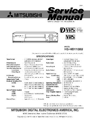 Сервисная инструкция MITSUBISHI HS-HD1100U ― Manual-Shop.ru
