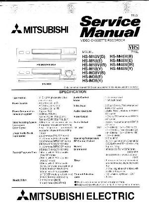 Сервисная инструкция Mitsubishi HS-M18, HS-M38, HS-M48V ― Manual-Shop.ru