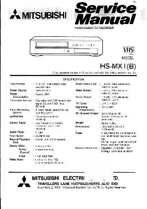 Сервисная инструкция Mitsubishi HS-MX1 ― Manual-Shop.ru