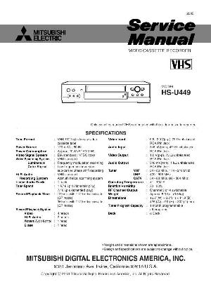 Сервисная инструкция MITSUBISHI HS-U449 ― Manual-Shop.ru