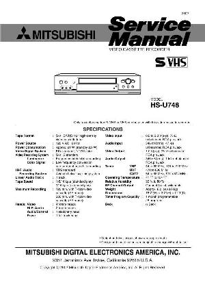 Сервисная инструкция MITSUBISHI HS-U748 ― Manual-Shop.ru