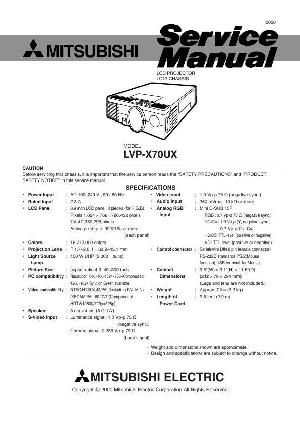 Сервисная инструкция Mitsubishi LVP-X70UX ― Manual-Shop.ru