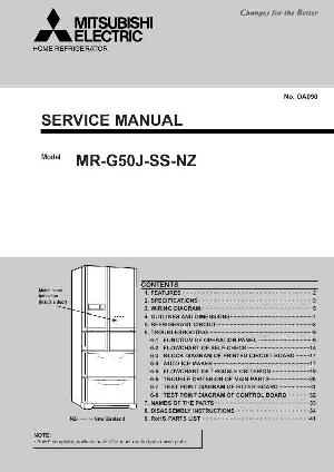 Сервисная инструкция Mitsubishi MR-G50J-SS-NZ ― Manual-Shop.ru