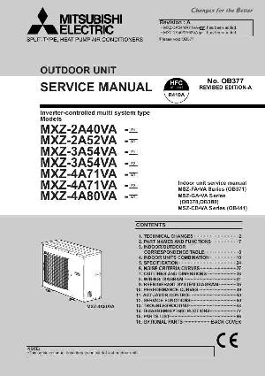 Service manual Mitsubishi MXZ-VA SERIES ― Manual-Shop.ru