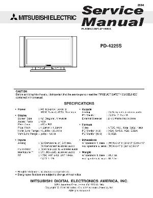 Сервисная инструкция Mitsubishi PD-4225S ― Manual-Shop.ru