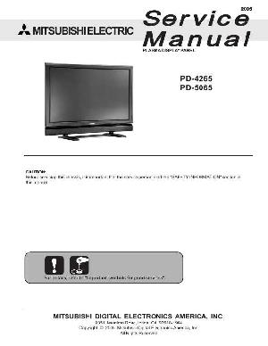 Сервисная инструкция Mitsubishi PD-4265, PD-5065 ― Manual-Shop.ru