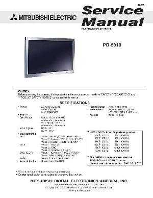 Сервисная инструкция Mitsubishi PD-5010 ― Manual-Shop.ru