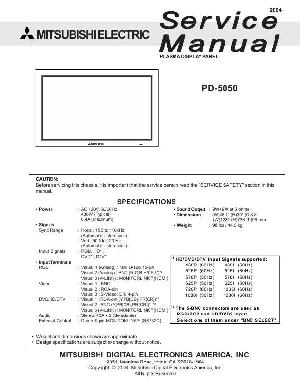 Сервисная инструкция Mitsubishi PD-5050 ― Manual-Shop.ru