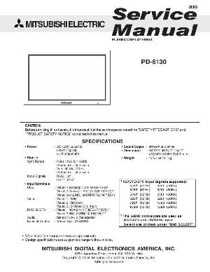 Сервисная инструкция Mitsubishi PD-6130 ― Manual-Shop.ru