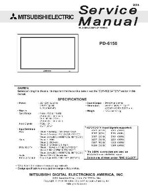 Сервисная инструкция Mitsubishi PD-6150 ― Manual-Shop.ru