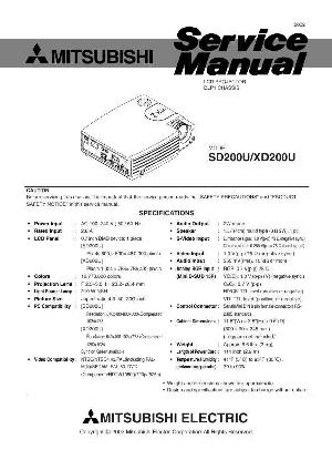 Сервисная инструкция Mitsubishi SD-200U, XD-200U ― Manual-Shop.ru