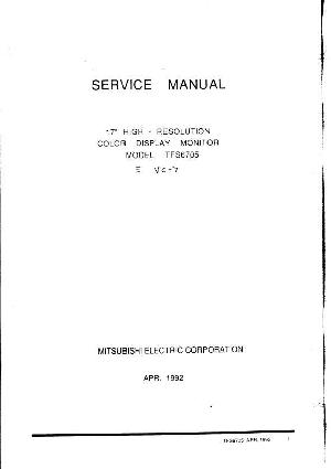 Сервисная инструкция Mitsubishi TFS6705 ― Manual-Shop.ru