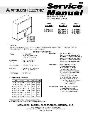 Сервисная инструкция MITSUBISHI VS-55411, VS-65411, VS-73411 ― Manual-Shop.ru