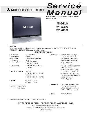 Service manual MITSUBISHI WD-52327, WD-62327 ― Manual-Shop.ru