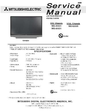 Сервисная инструкция Mitsubishi WD-52531, WD-62530, WD-62531 ― Manual-Shop.ru