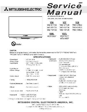Сервисная инструкция Mitsubishi WD-57733, WD-65733, WD-73733 ― Manual-Shop.ru
