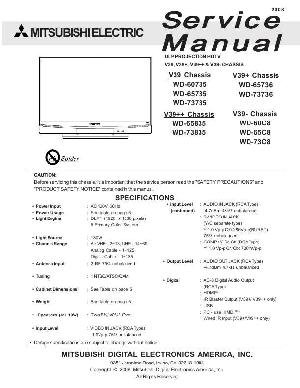 Сервисная инструкция Mitsubishi WD-60735, WD-65735, WD-73735 ― Manual-Shop.ru