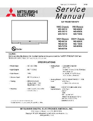 Service manual Mitsubishi WD-60738, WD-65738, WD-73738, WD-82738 ― Manual-Shop.ru