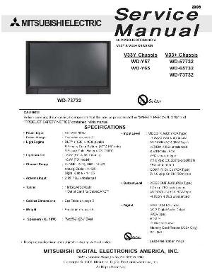 Service manual Mitsubishi WD-Y57, WD-Y65, WD-57732, WD-65732, WD-73732 (V33Y,V33+) ― Manual-Shop.ru