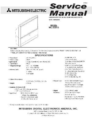 Сервисная инструкция MITSUBISHI WL-82913 ― Manual-Shop.ru