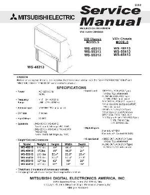 Сервисная инструкция MITSUBISHI WS-48313, WS-55313, WS-65313 ― Manual-Shop.ru