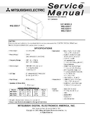 Service manual Mitsubishi WS-55517, WS-65517, WS-73517 ― Manual-Shop.ru