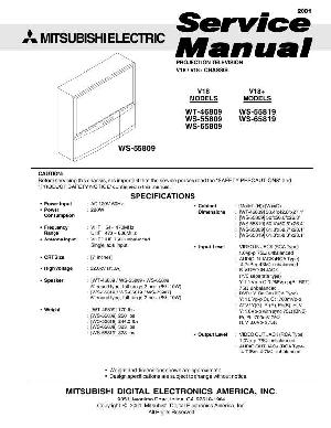Сервисная инструкция MITSUBISHI WS-55809, WS-65809 ― Manual-Shop.ru