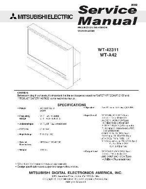 Сервисная инструкция MITSUBISHI WT-42311, WT-A42, VK20 ― Manual-Shop.ru