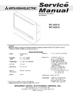 Сервисная инструкция Mitsubishi WT-42313, WT-42413, K20 chassis ― Manual-Shop.ru